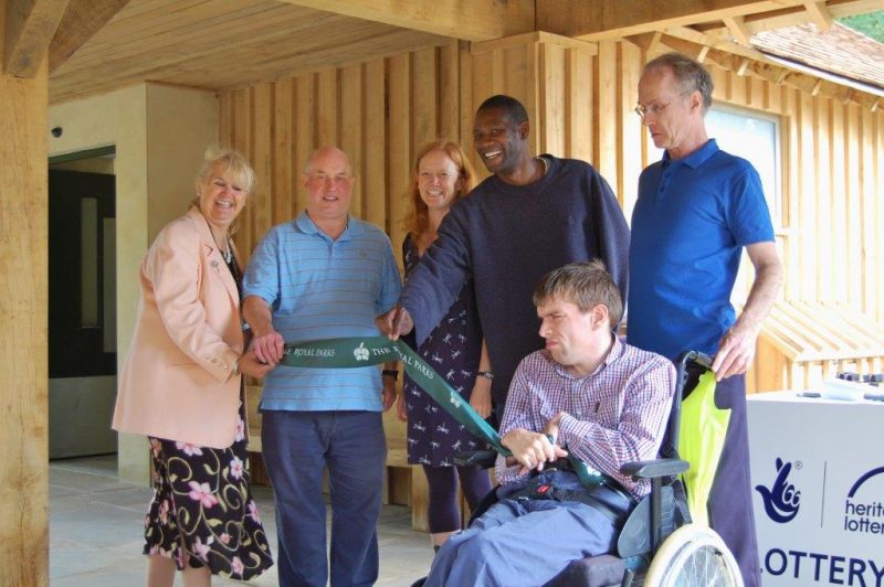 The opening of the accessible toilet block in Isabella Plantation