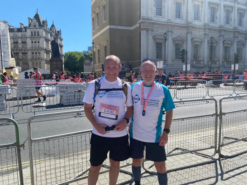 Monty and Jason at the finish line