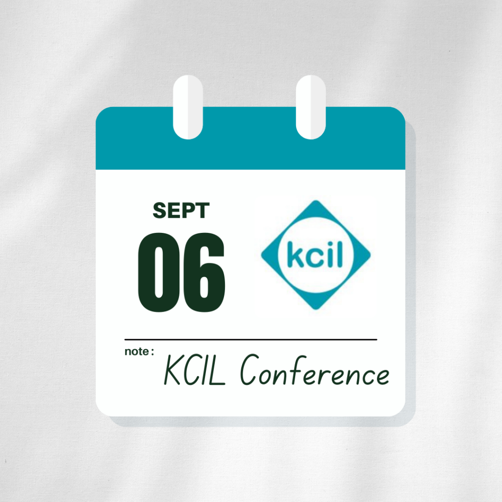 Illustration of a calendar showing Sept 06, the KCIL logo and the words 'KCIL Conference'