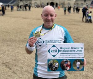 Jason after a previous race raising money for KCIL