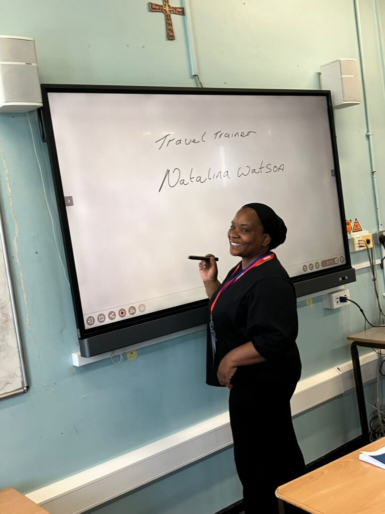 Natalina at the whiteboard