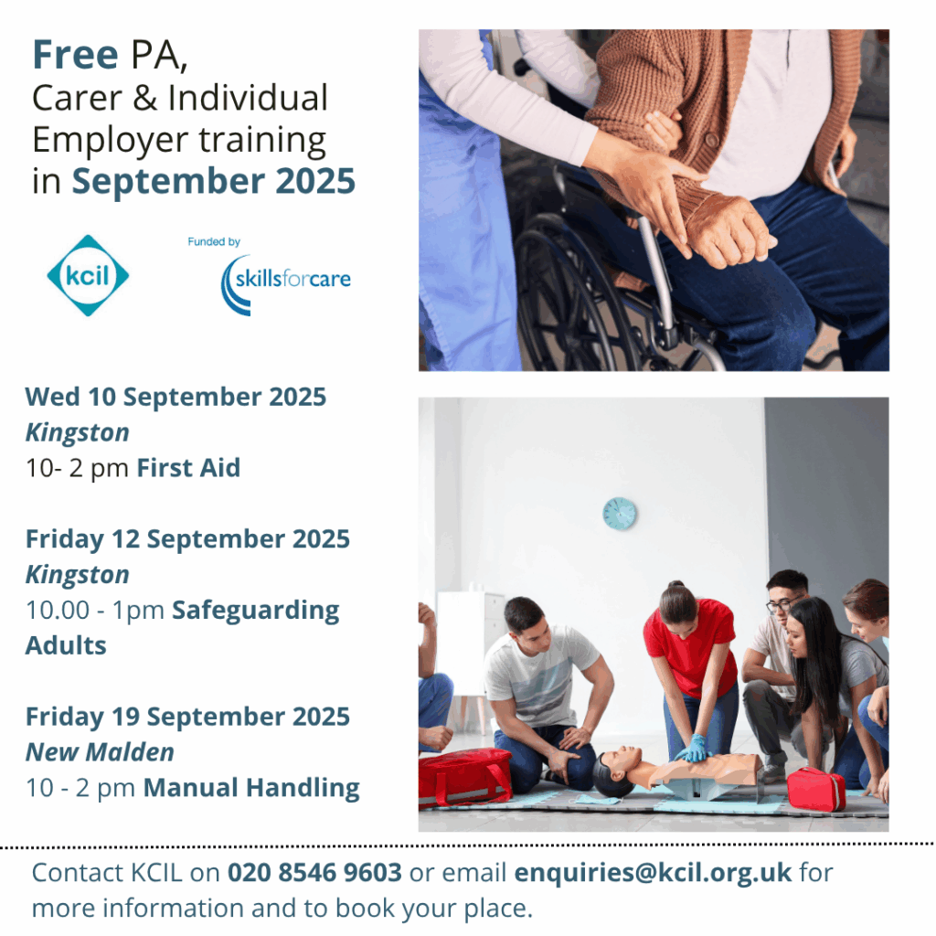 PA training flyer, text as per blog post