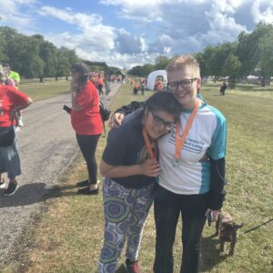 KCIL team member with KCIL service user at Parallel Windsor Sensory Challenge