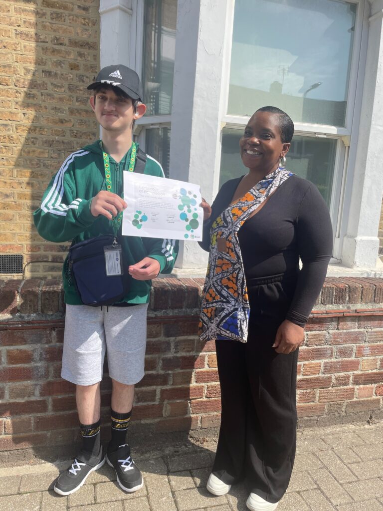 Natalina and our latest Brent ITT student