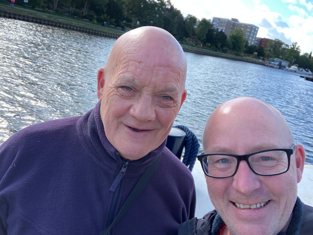 A KCIL service user with CEO Jason