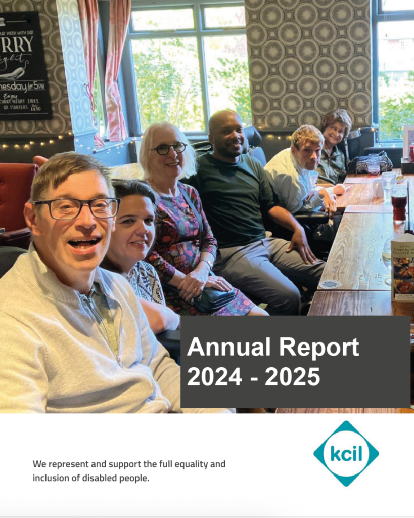 The cover of the annual report showing a group of members at the pub
