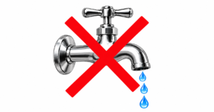 A tripping tap with a red cross through it